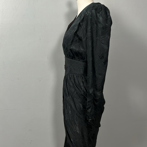 Vintage Silk Saint Romei A-Line Layered Midi Skirt V-Neck Dress size small - Picture 9 of 16